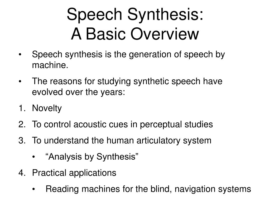speech synthesis download